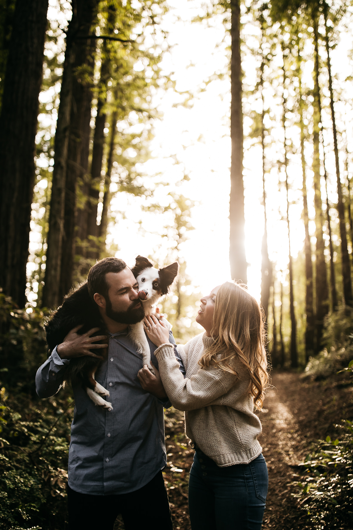 mt-tam-foggy-winter-engagement-session-australian-shepherd-puppy-3