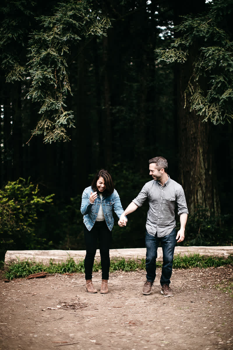 oakland-gloomy-redwood-engagement-session-with-puppy-46