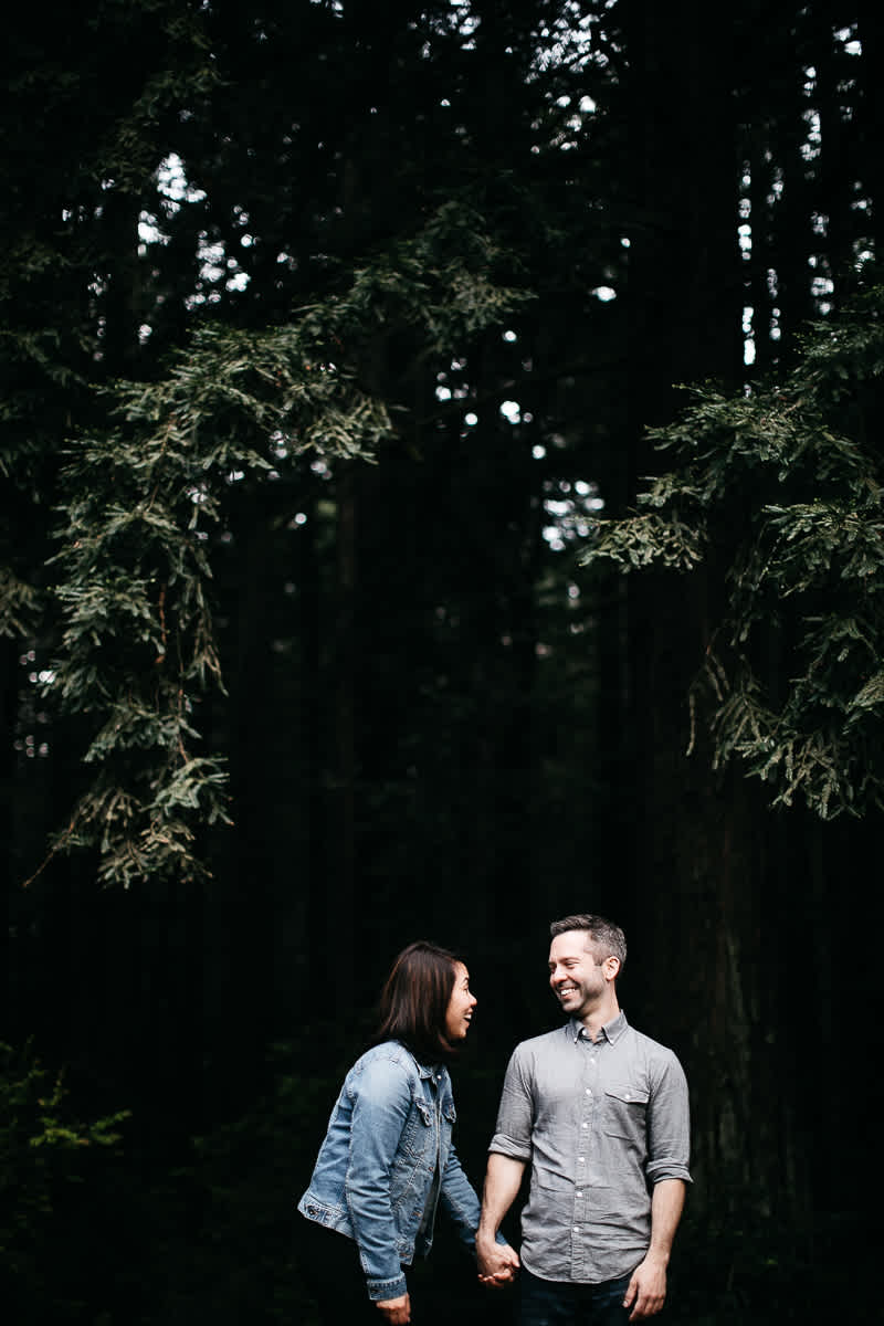 oakland-gloomy-redwood-engagement-session-with-puppy-43