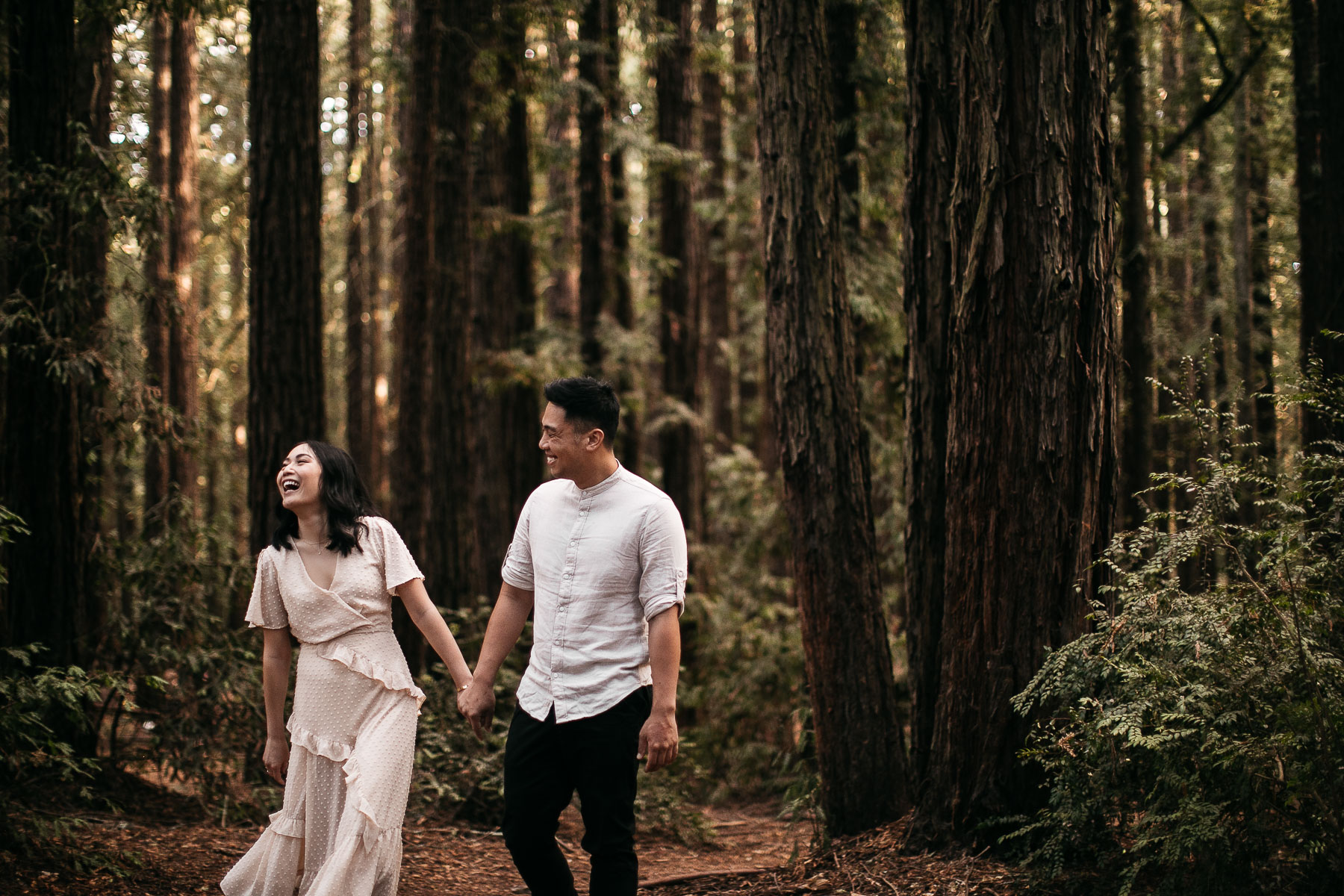 oakland-redwoods-fall-golden-light-engagement-session-3