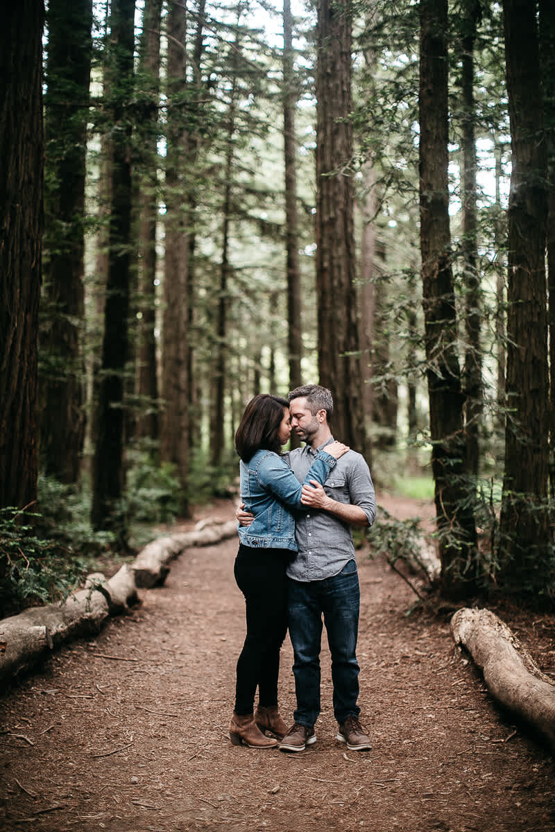 oakland-gloomy-redwood-engagement-session-with-puppy-26