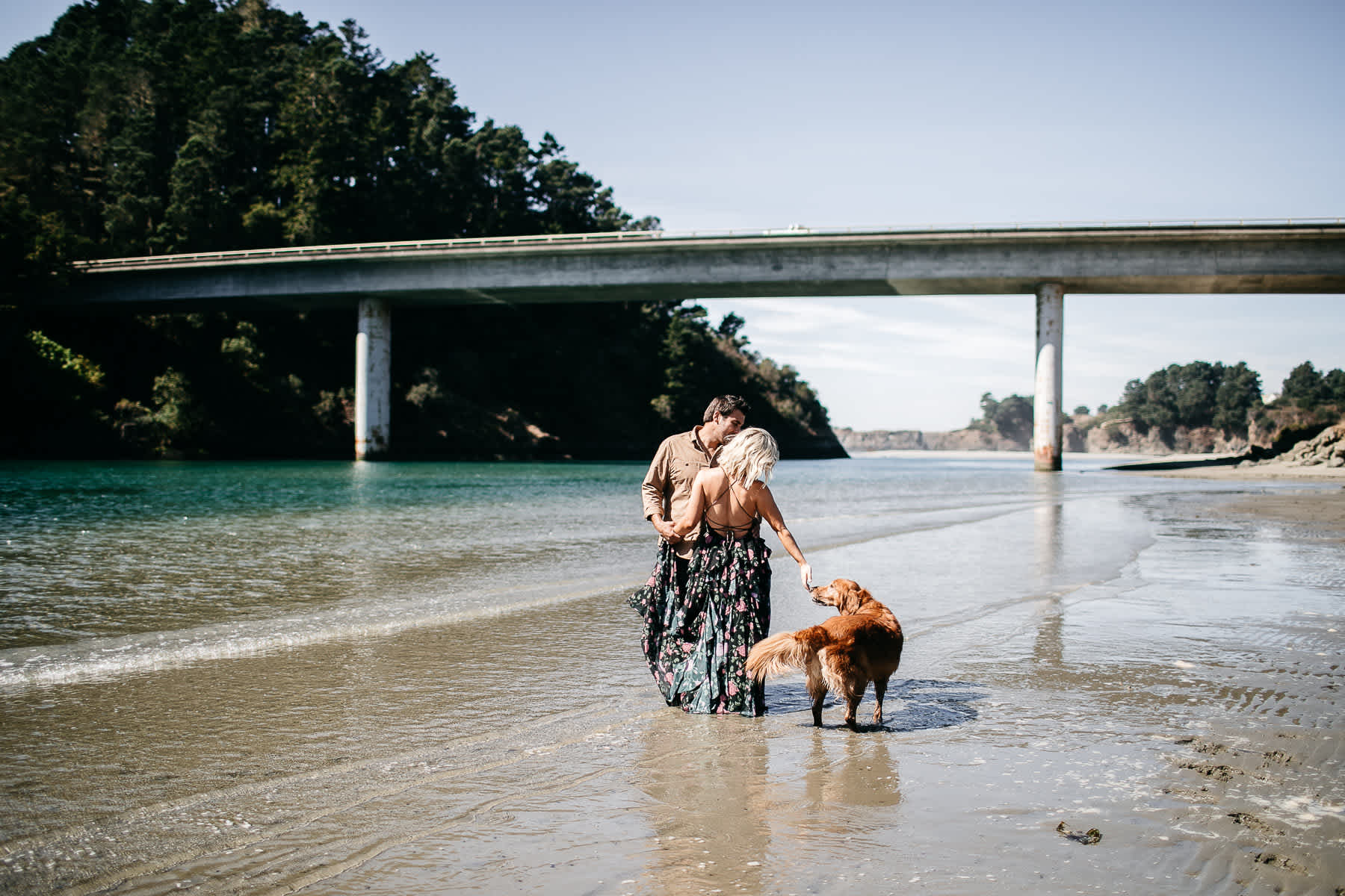 mendocino-grove-ca-glamping-waterside-anniversary-session-golden-retriever-35