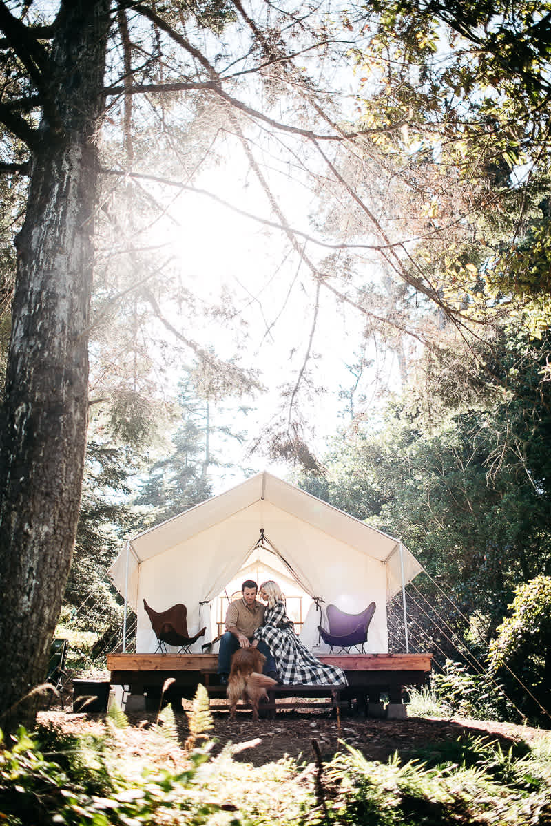 mendocino-grove-ca-glamping-waterside-anniversary-session-golden-retriever-1