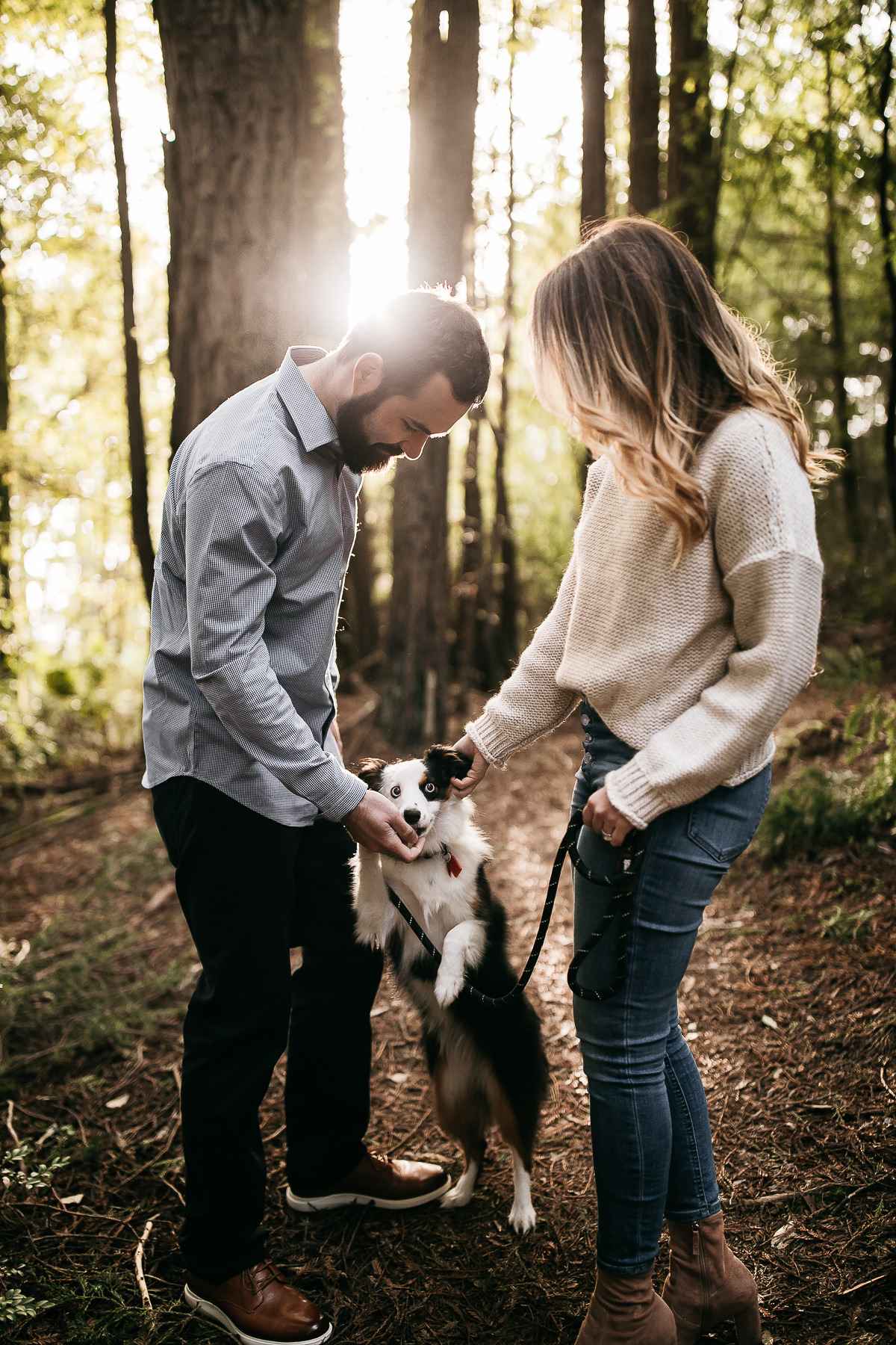 mt-tam-foggy-winter-engagement-session-australian-shepherd-puppy-6
