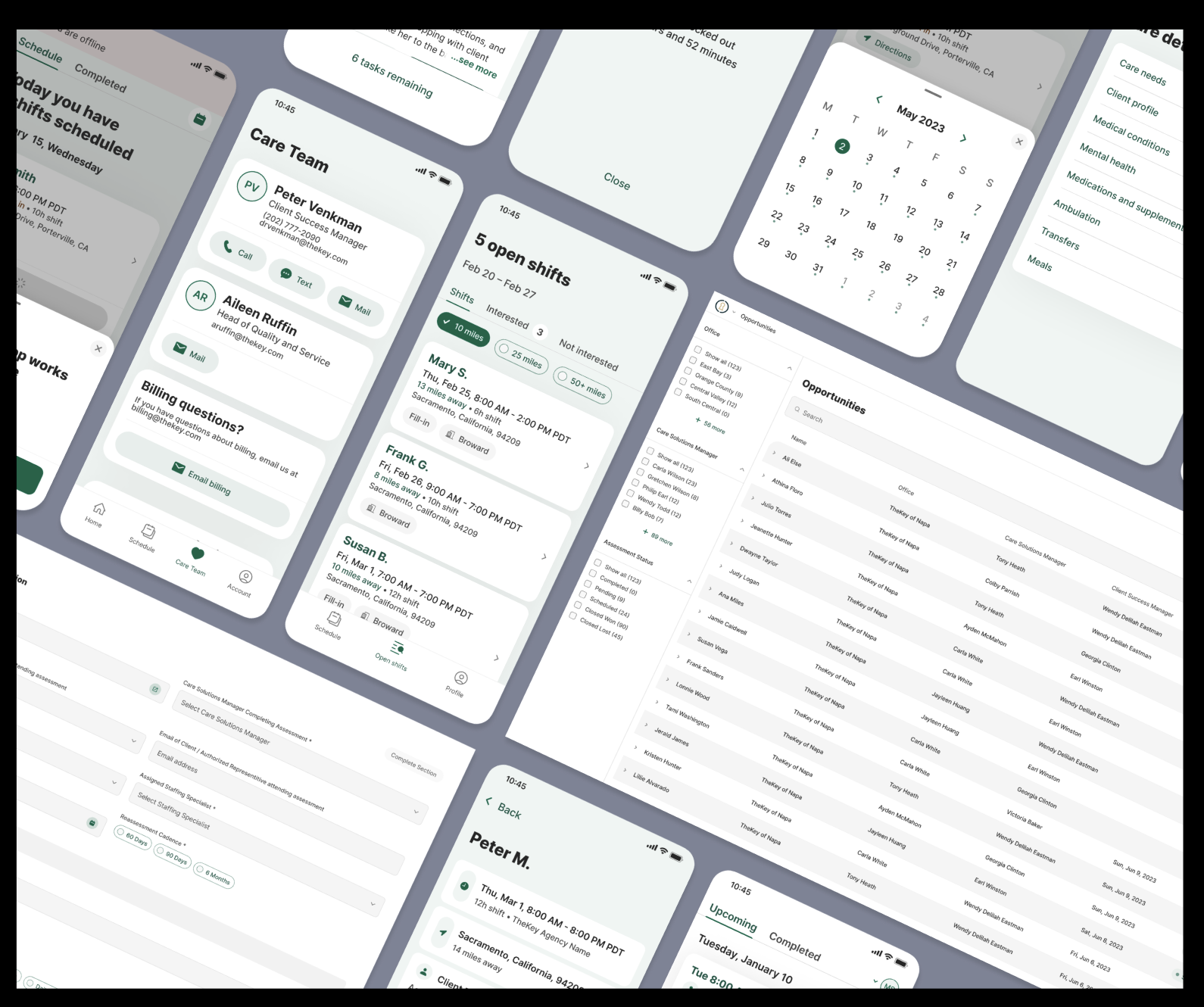 TheKey native app interface for families staying connected to care