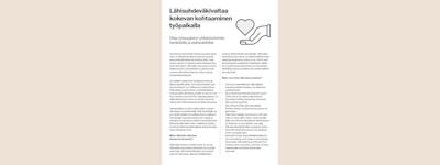 Ohje lähisuhdeväkivaltaa kokeneen kohtaamiseen työpaikalla