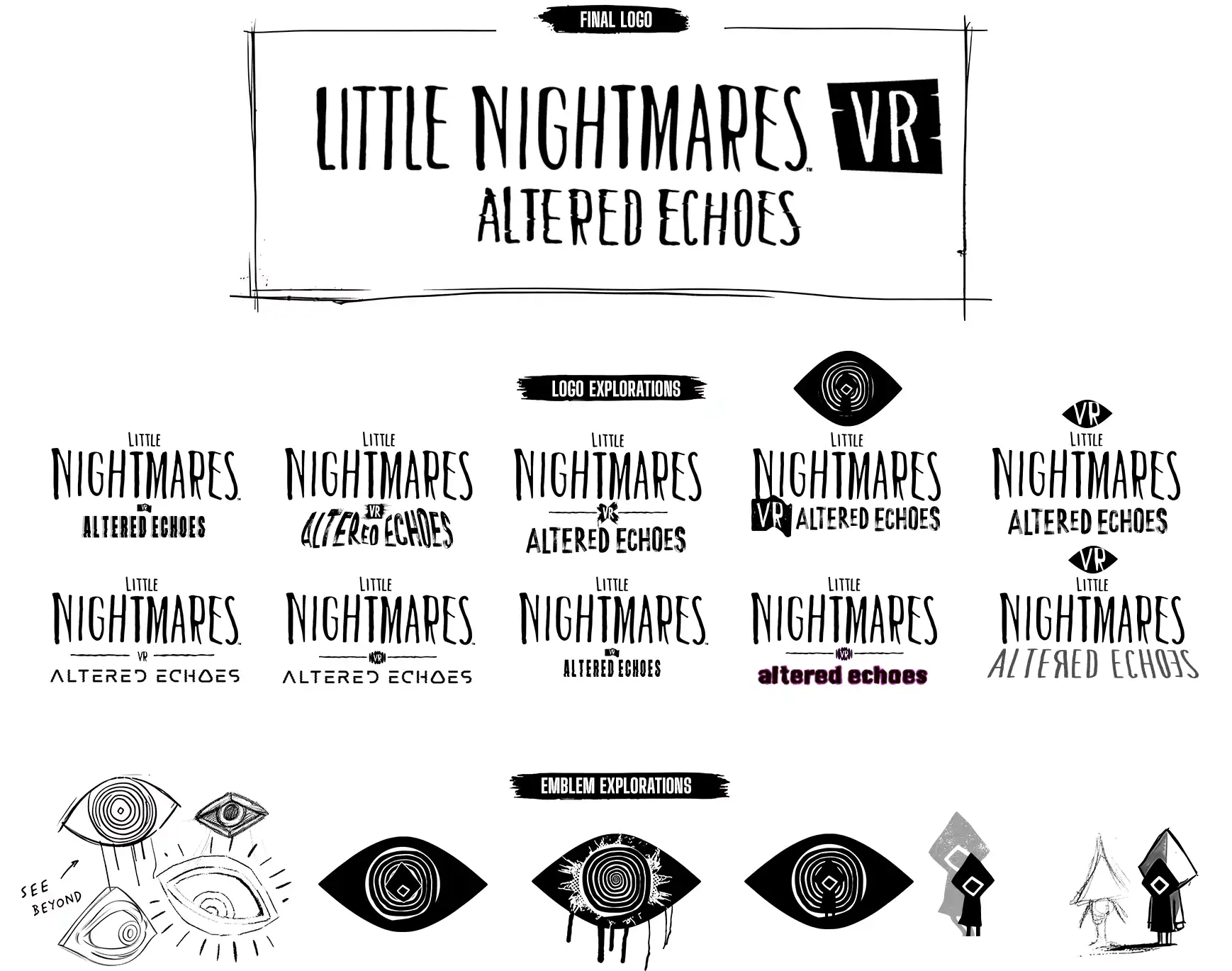 LITTLE NIGHTMARE ALTERED ECHOES LOGO VARIATIONS 2