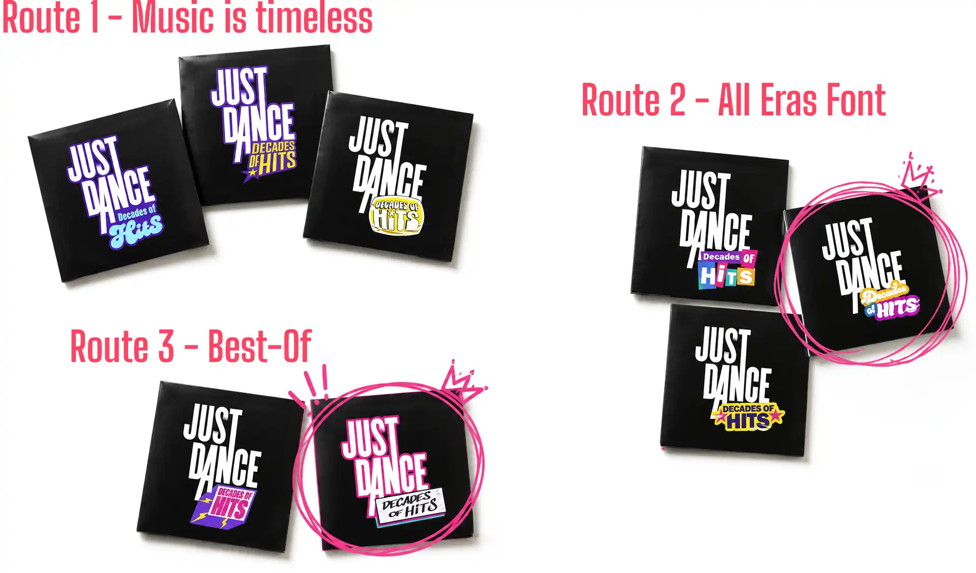 BIBORG UBISOFT JUST DANCE DECADES OF HITS LOGOS VARIATIONS 8