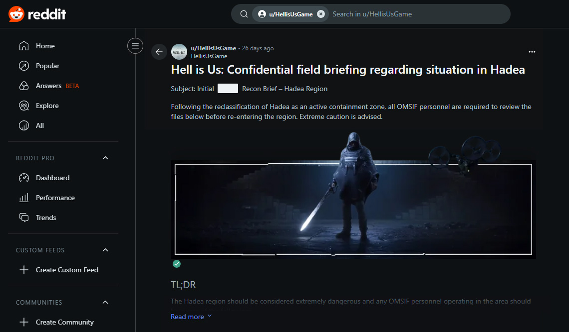 BIBORG NACON HELL IS US REDDIT FREEFORM