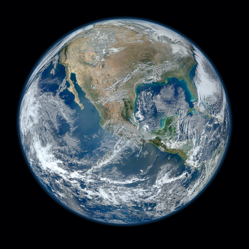 A satelite photo of Earth.
