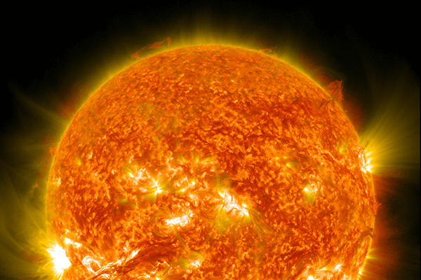 A corona mass ejection erupts from our sun.