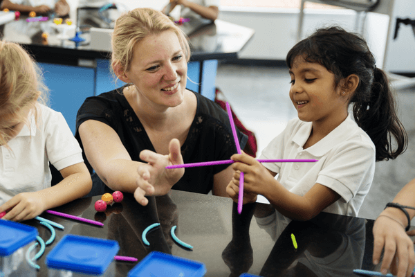 STEM ambassador in a classroom