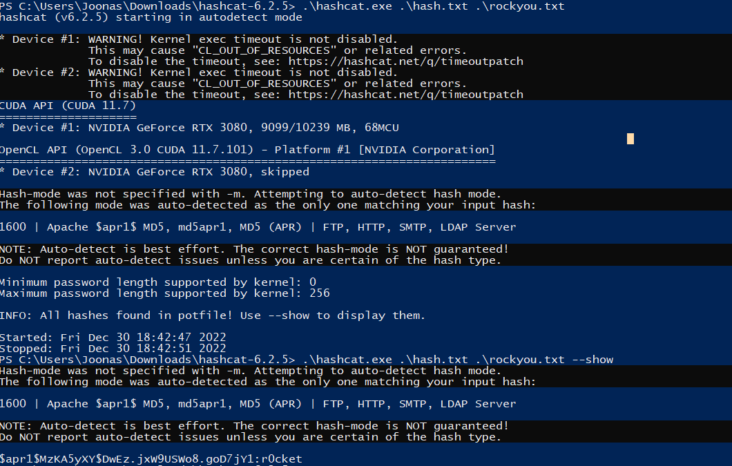 hashcat-htpasswd