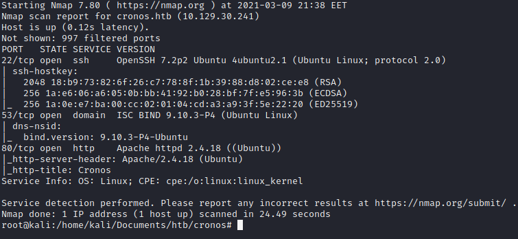 nmap-cronos