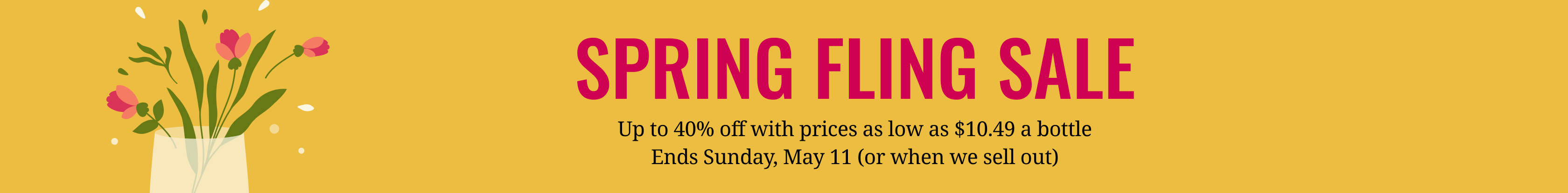 Spring Fling Sale Hero Desktop Image
