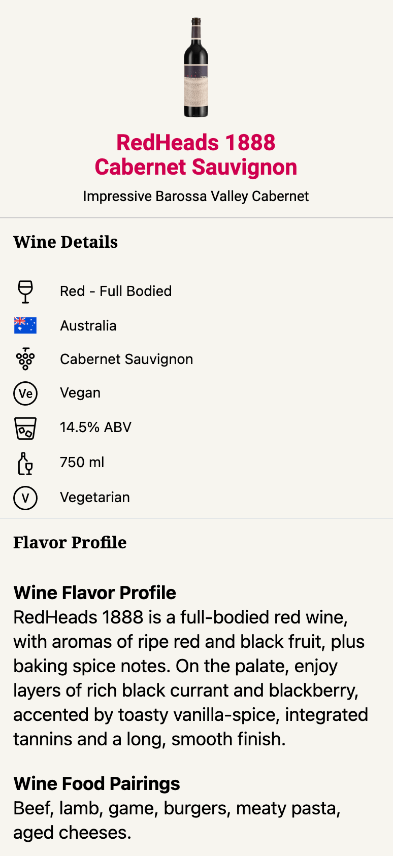 VP RedHeads Wine Image