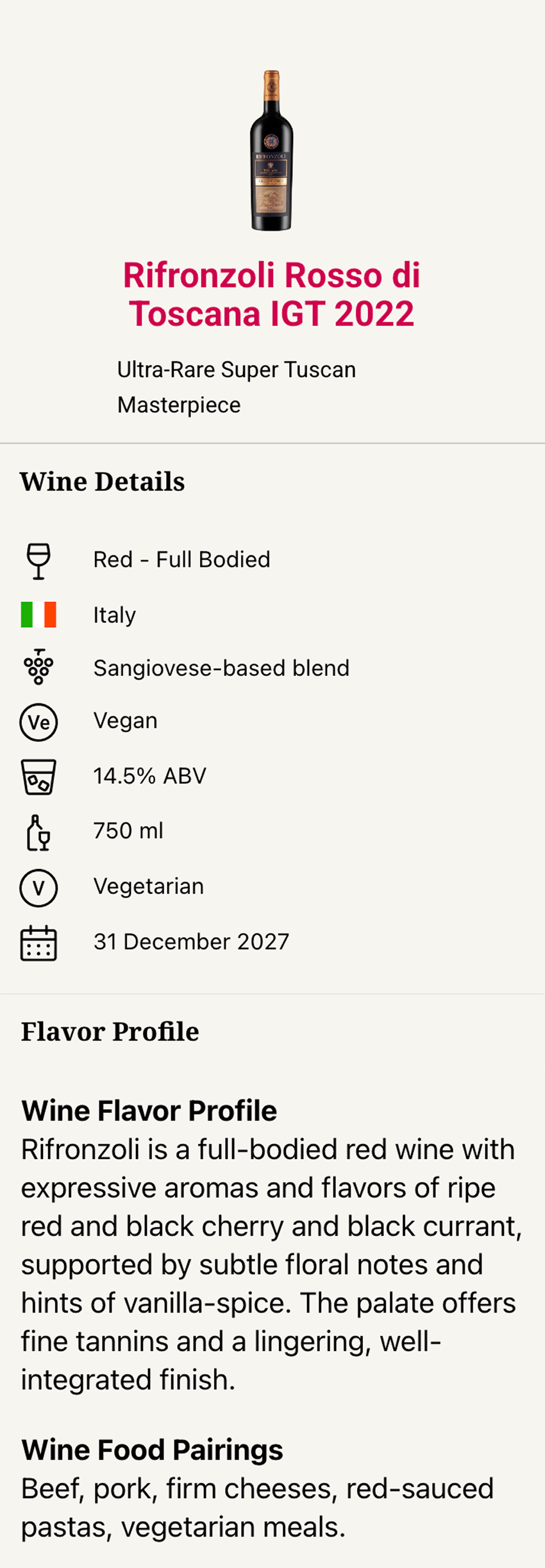 VP Rifronzoli Wine Image