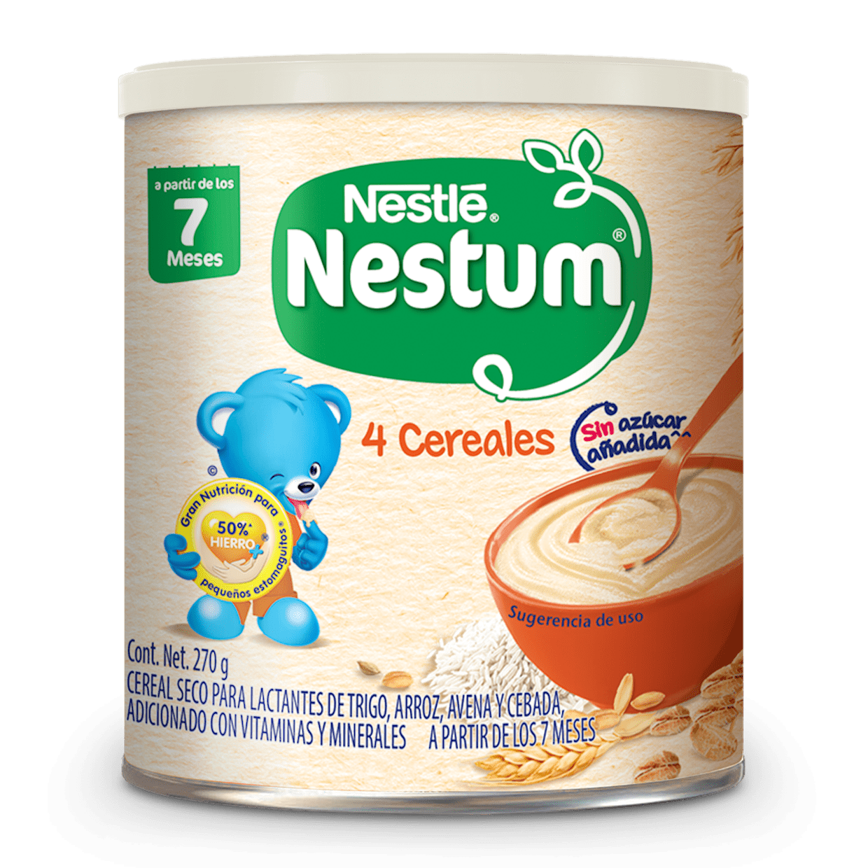 Mejores Cereales Bebé 4 Meses Nestum Cereal 4 cereales etapa 2 null 270 Gramos — Farmacias Benavides