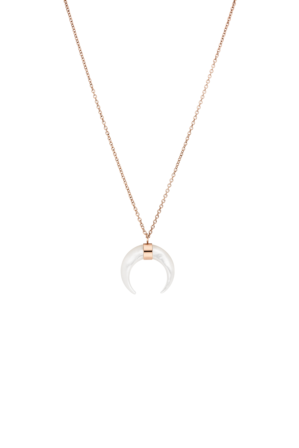 Seashell Moon Necklace Rose Gold | Faye 