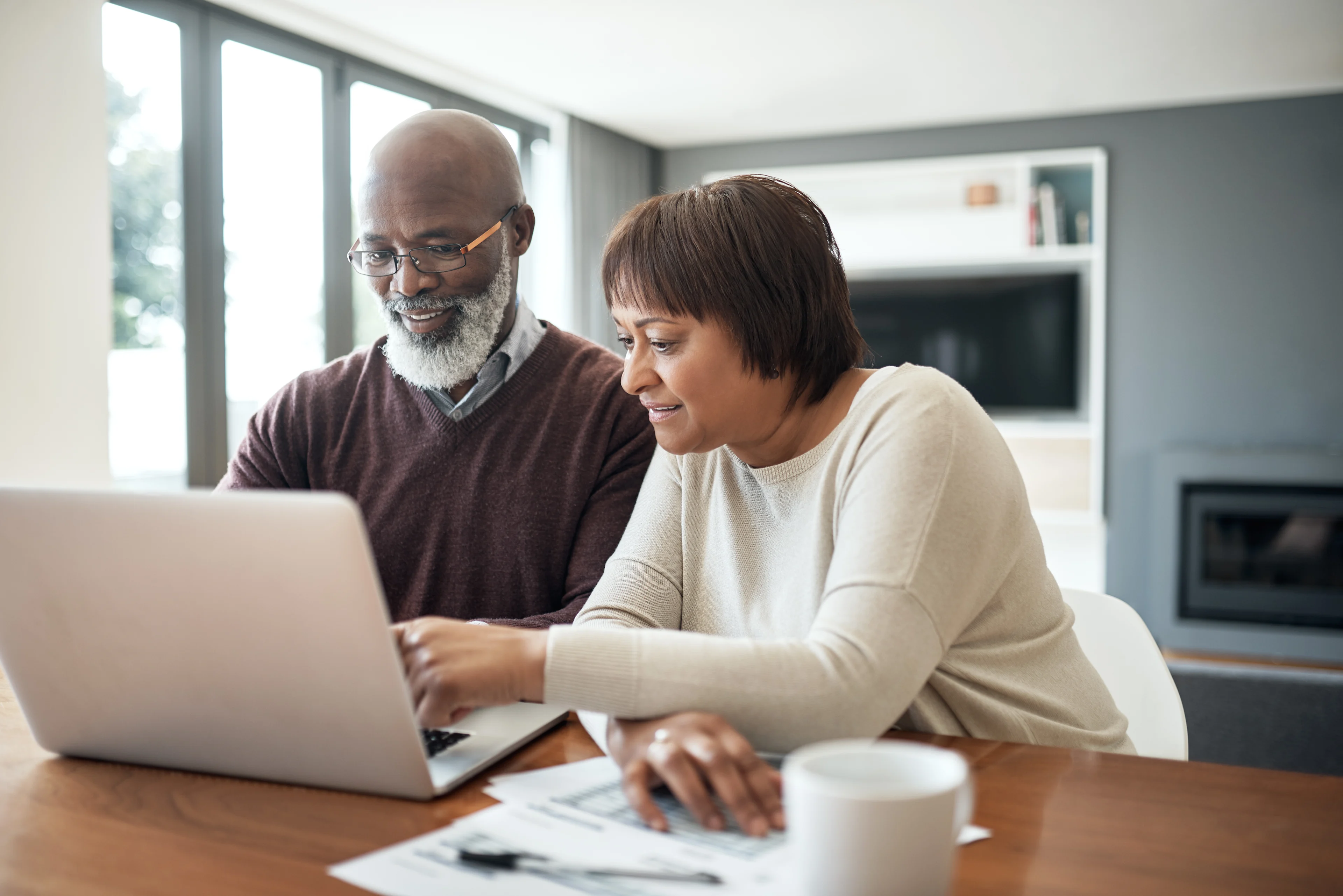 Couple at computer