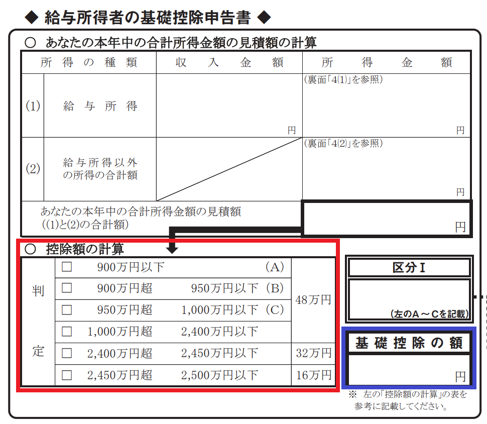 主婦 パート 年末 調整 書き方