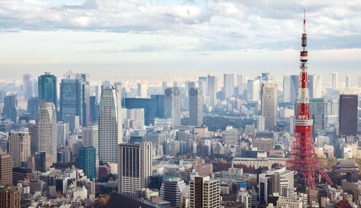 ビルが建ち並ぶ東京の景色

