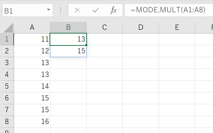 Excelで最頻値（最も多く出現する数字）を求めるMODE（モード）関数を使うには？ | Indeed (インディード)