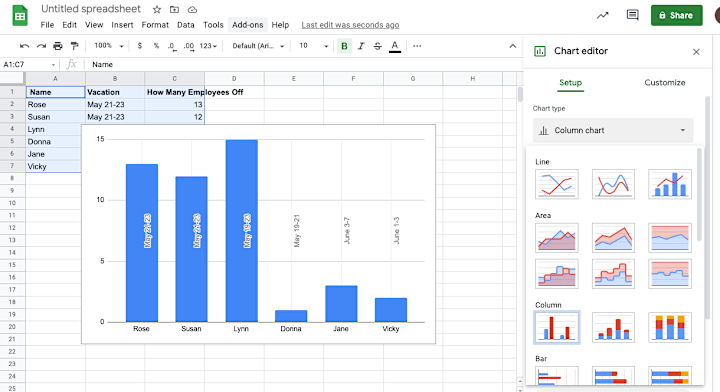 How To Make a Graph in Google Sheets | Indeed.com