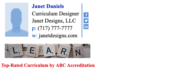 business signature examples