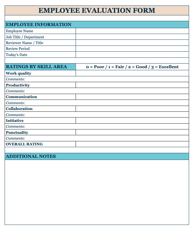Employee Evaluation Forms (2024 Template and FAQs) Indeed com