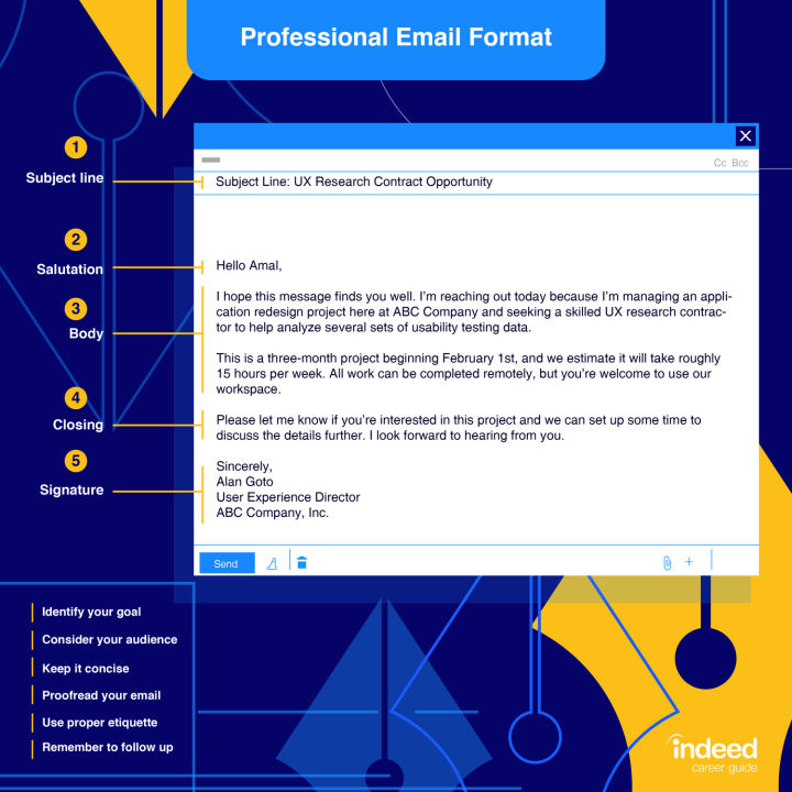 How do you write a professional email?