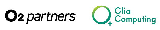 Glia Computing と O2 グループのロゴ