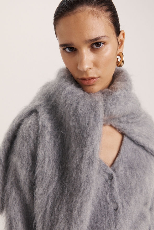 Mindy Mohair Wool Cropped Cardi