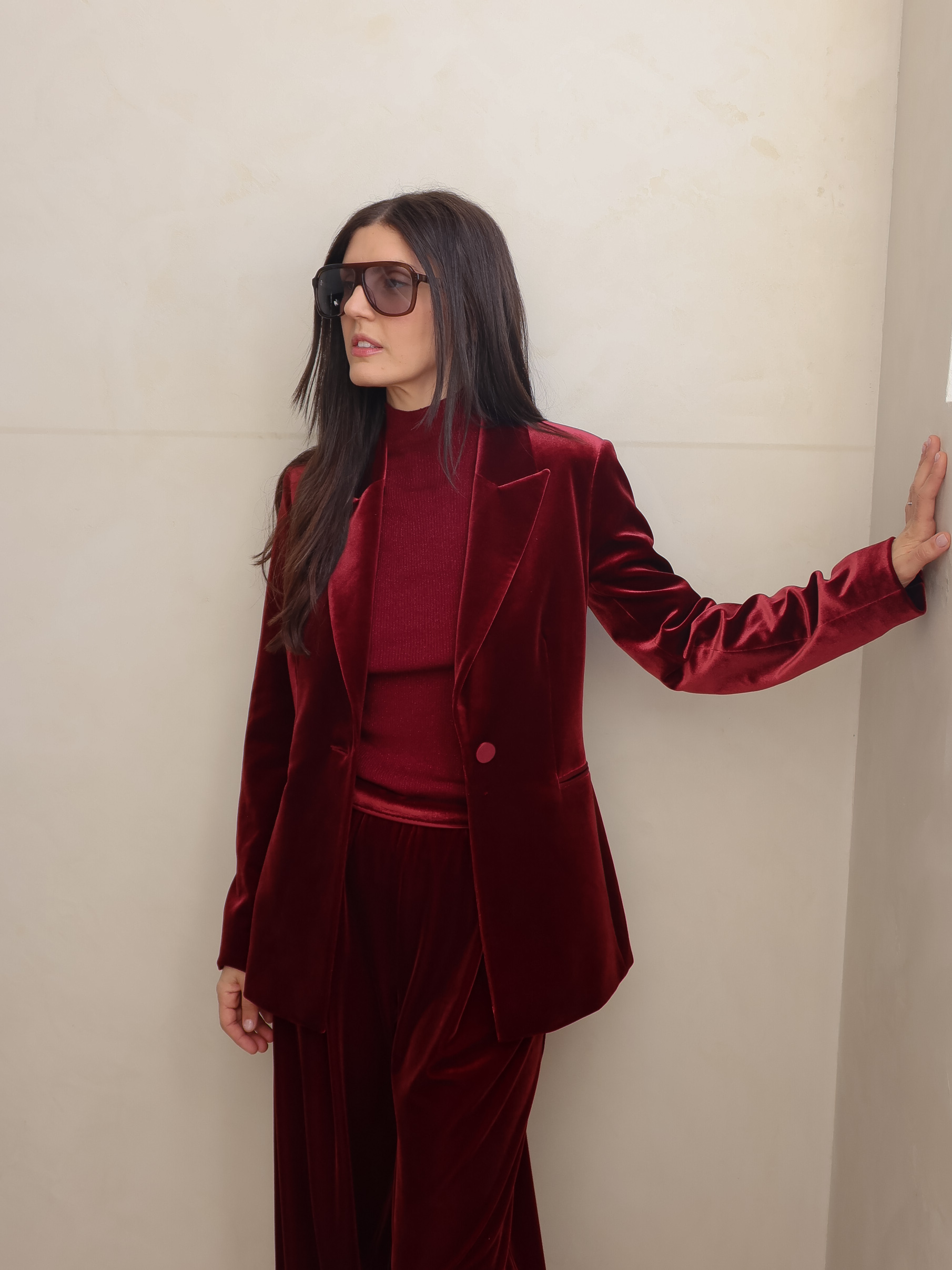 Jess Pecoraro Lea Velvet Blazer