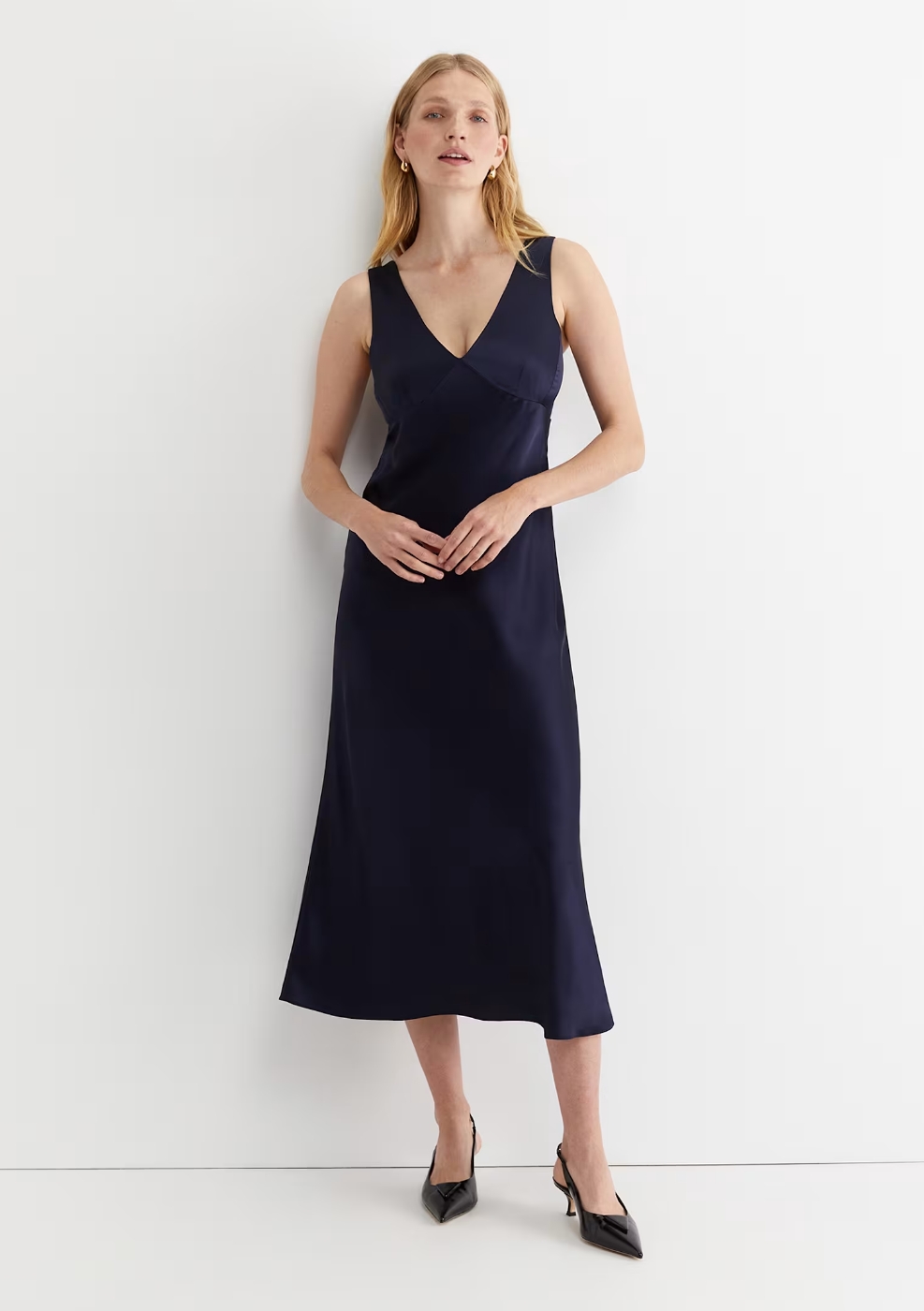 Harlow Sateen Slip Dress - Image 2