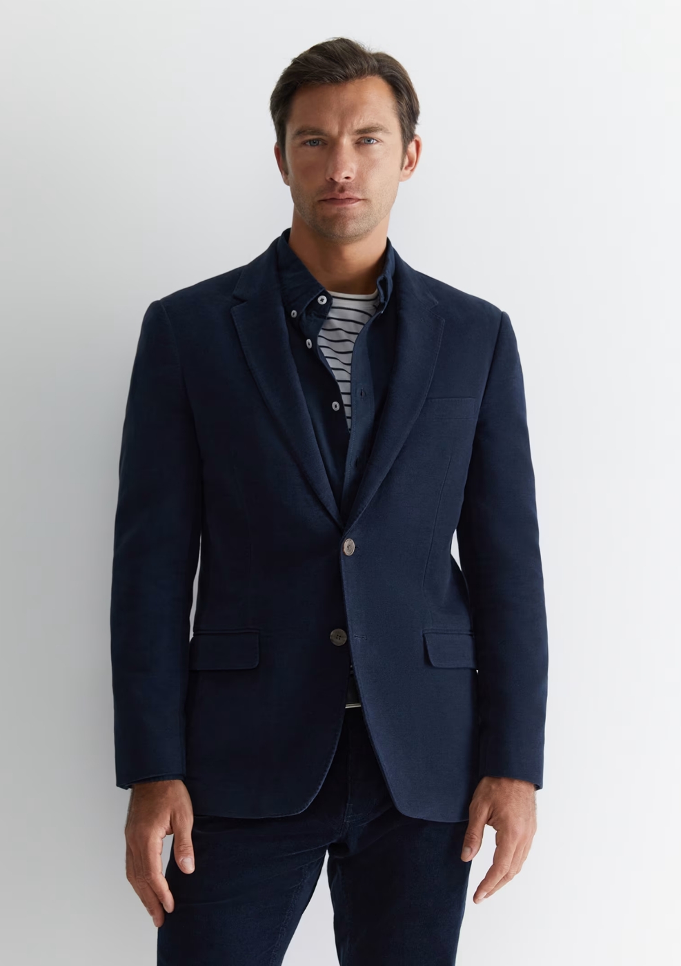 Italian Moleskin Blazer Navy