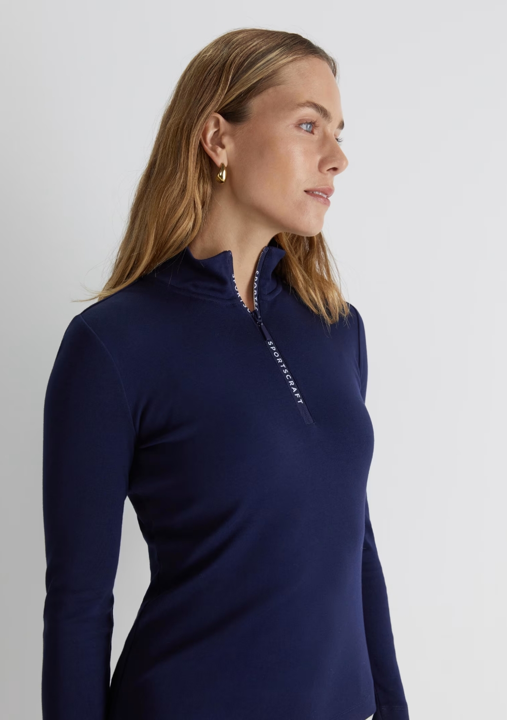 SC Zip Funnel Neck Top