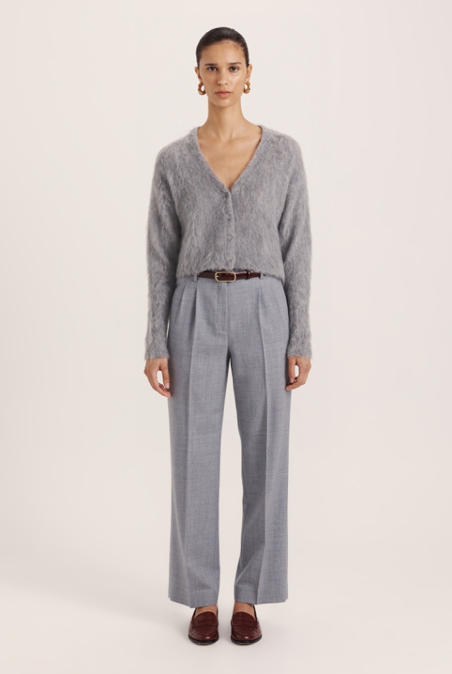 Mindy Mohair Wool Cropped Cardi