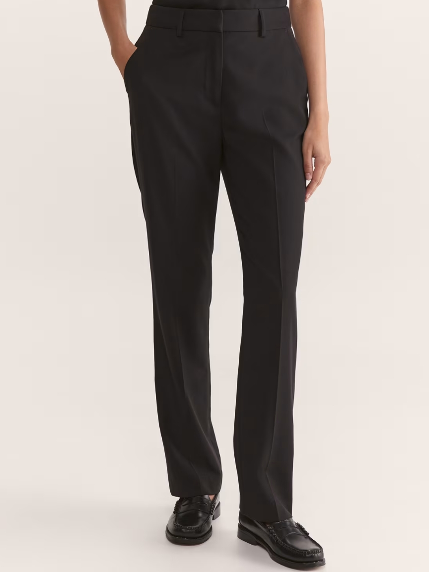 Celeste Wool Straight Suit Pant Black