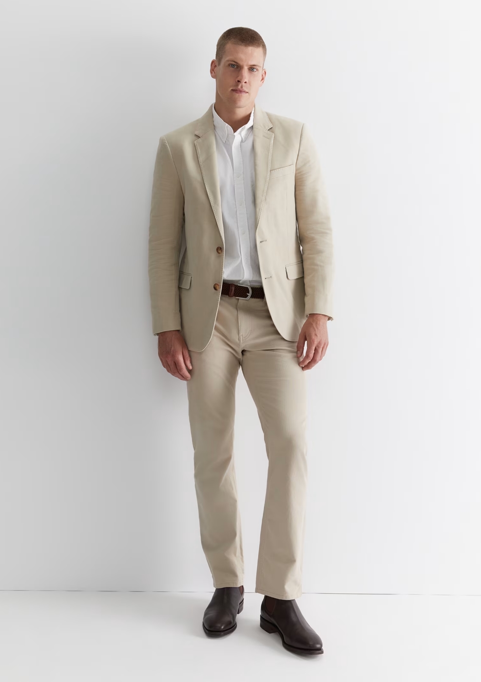 Italian Moleskin Blazer Stone