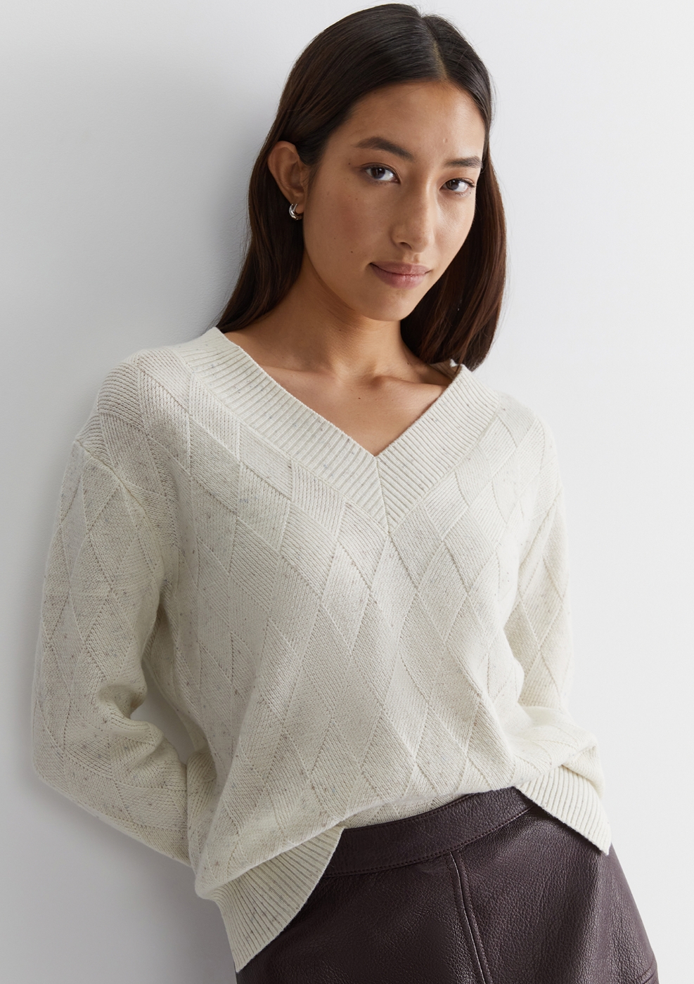 Cass Diamond Cable Sweater