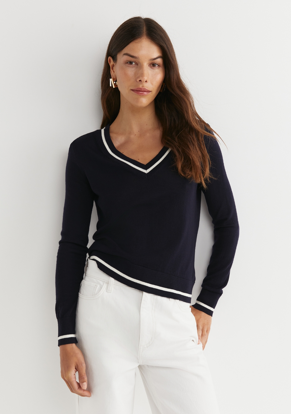 Francis Merino V-Neck Knit