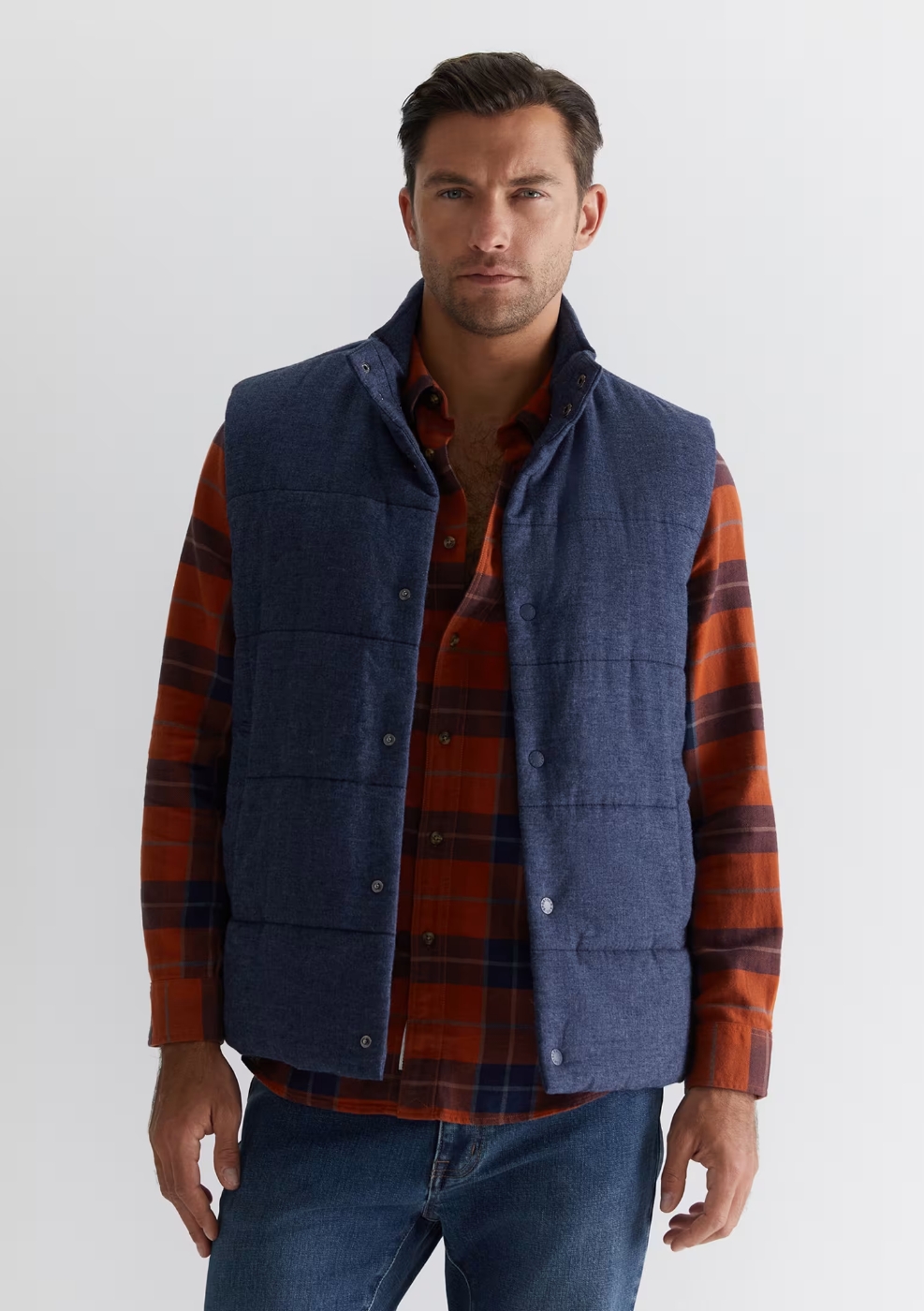 Owen Quilted Vest Navy