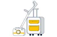 Pays compensation for accidents and illness while travelling abroad.