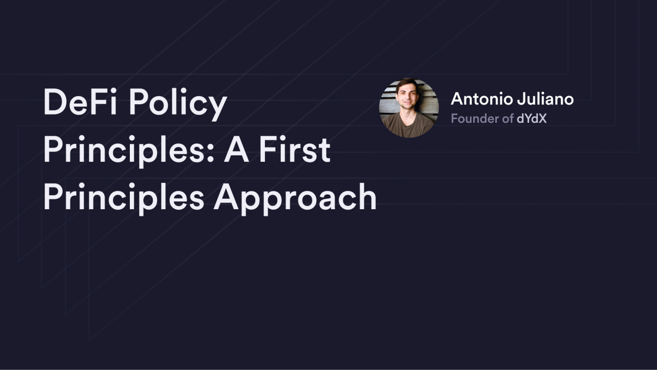DeFi Policy Principles