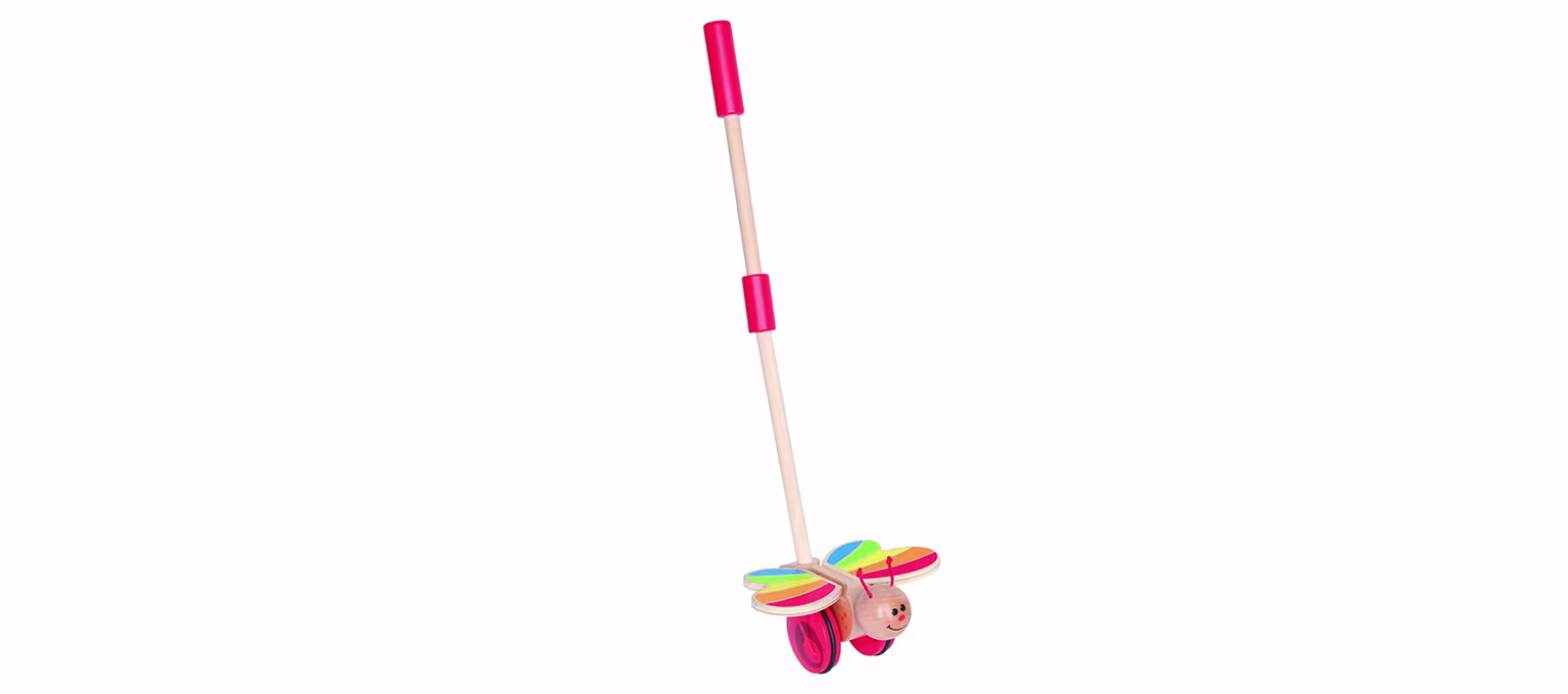 Hape Butterfly Wooden Push and Pull Walking Toy