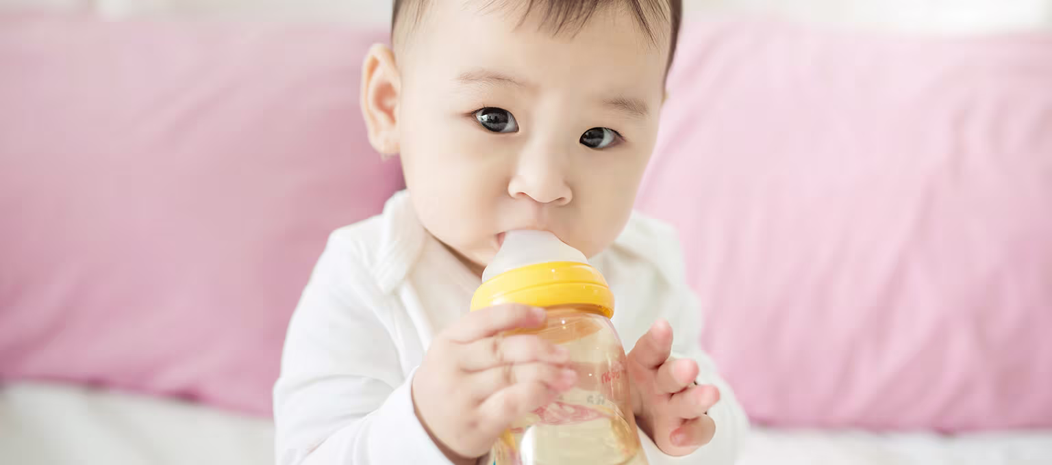 Baby drinking water