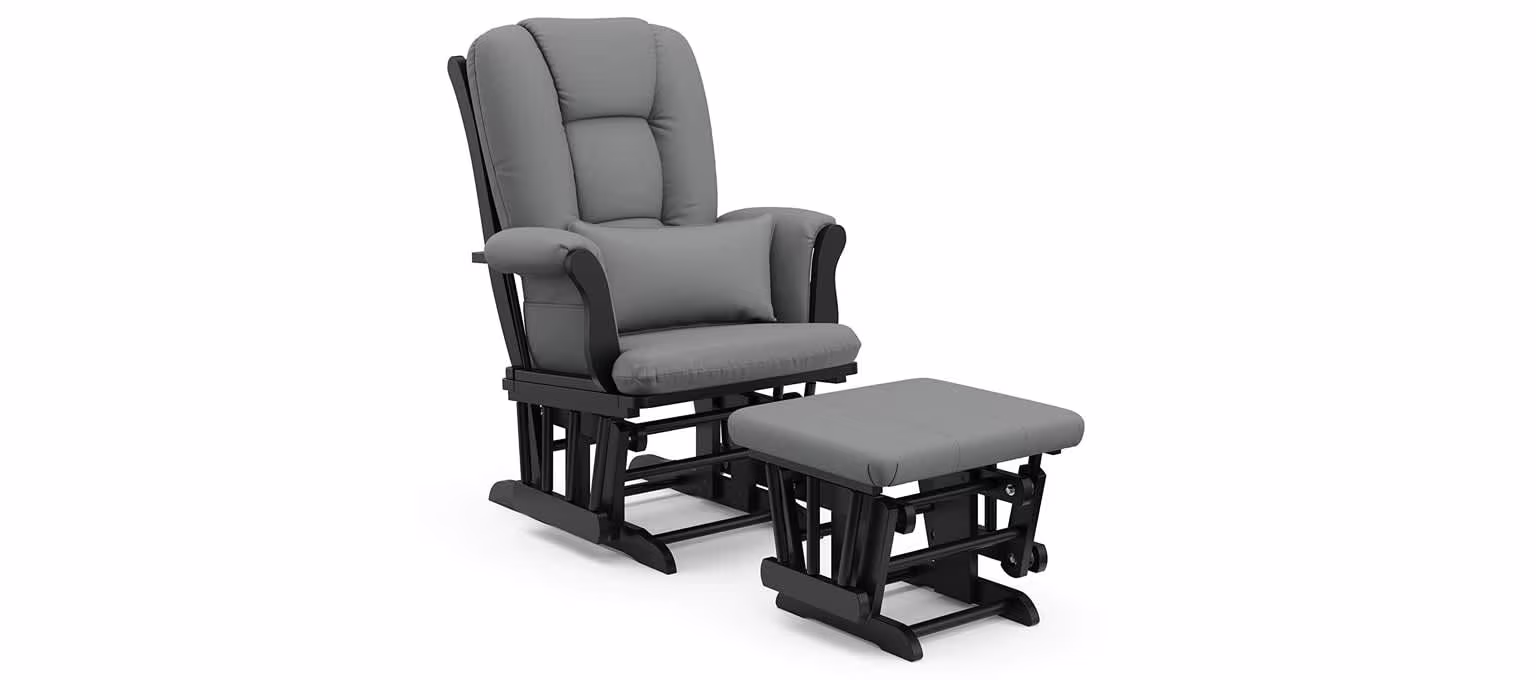 Storkcraft Tuscany Custom Glider and Ottoman with Free Lumbar Pillow
