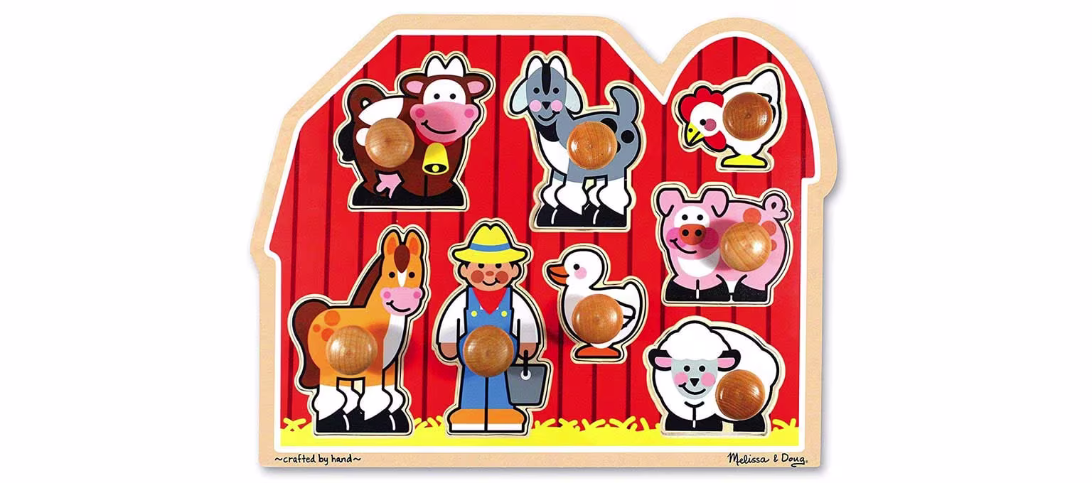 Melissa & Doug Large Farm Jumbo Knob Puzzle