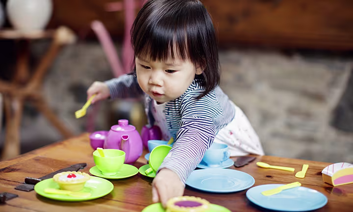 Toddler playing
